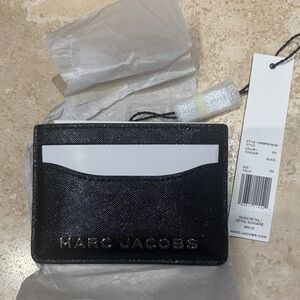 Marc Jacobs Black and Silver Card Holder